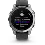 Смарт-часы Garmin Fenix E 47mm Stainless Steel with Black Silicone Band (010-03025-00): Время работы до 16 дней