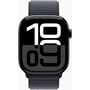 Apple Watch Series 10 46mm GPS Jet Black Aluminum Case with Ink Sport Loop (MWWR3): Экран OLED LTPO3 (1220 кд/м²) с технологиями Always-On Retina / 416x496 пикселей / защитное стекло Ion-X повышенной прочности