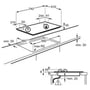 Варильна поверхня Electrolux KGG75362S: Розташування панелі спереди