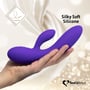 Гнучкий вібратор кролик з двома моторами FeelzToys Lea Rabbit Vibrator Medium Purple: Діаметр, см 3.75