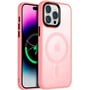 Чехол для iPhone Mobile Case TPU+PC Metal Buttons with MagSafe Colorful Pink for iPhone 16 Plus