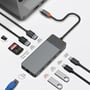 Адаптер WIWU Linker Adapter A923RPT USB-C to 2xUSB-C+2xUSB3.0+2xUSB2.0+SD+RJ45 Gray фото 4