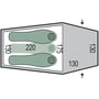Намет Pinguin Summit 3 Dural, Green (PNG 116.3): Кількість місць 3