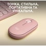 Мишка Logitech Pebble Mouse 2 M350 Tonal Rose (910-007014): Ергономіка симметричная для левшей