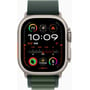 Apple Watch Ultra 2 GPS + Cellular 49mm Natural Titanium Case with Dark Green Alpine Loop - Small: Экран OLED LTPO2 (яркость до 3000 нит) с технологиями Always-On Retina / 410х502 пикселей