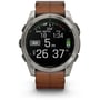 Смарт-часы Garmin Fenix 8 AMOLED 51mm Sapphire Carbon Grey DLC with Chestnut Leather Band (010-02905-40): Особенности Функция звонка, Динамик (громкая связь), Встроенный микрофон, Тактические, Термометр, Барометр, Компас, Фонарик, Металлический корпус, С сапфировым стеклом, Влагозащищенные, Большой экран, Бесконтактн