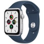 Apple Watch SE 44mm GPS+LTE Silver Aluminum Case with Abyss Blue Sport Band (MKRJ3)