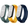 Набір ремінців Xiaomi Original Strap Navy Blue/Yellow/Mint Green 3шт (BHR4640GL) for Xiaomi Mi Smart Band 5/6