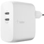 Зарядний пристрій Belkin USB-C Wall Charger GAN 50 + 18W White (WCH003VFWH)