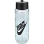 Фляга Бутылка NIKE TR RENEW RECHARGE STRAW BOTTLE 24 OZ Черно-зеленій Уни 709 мл (N.100.7643.301.24)