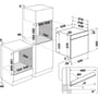 Духова шафа електрична Whirlpool OMR55CU1B: Розміри 59.5 х 59.5 х 57 см