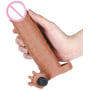 Насадка на член LoveToy Pleasure X-Tender Vibrating Penis Sleeve Add 2" Brown: Материал TPE (термопластичный эластомер)