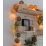 Гирлянда Cotton ball lights на 10 шаров 2,7м, Forest Green: Длина, м 2.7