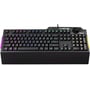 Клавіатура ASUS TUF Gaming RGB Black (90MP01X0-BKMA00): Додатково подсветка клавиш, подставка под запястья