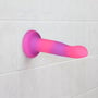 Светящийся в темноте фаллоимитатор ADDICTION - Rave - 8" Glow in the Dark Dildo - Pink Purple фото 8