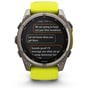 Смарт-годинник Garmin Fenix 8 Solar 51mm Sapphire Titanium з Amp Yellow/Graphite Silicone Band (010-02907-21): Матеріал ремінця Силикон