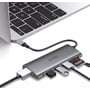 Адаптер WIWU Adapter Alpha A11312H USB-C to 3xUSB + SD + 2xHDMI + VGA + RJ45 + 3.5mm Space Grey: Інтерфейс підключення USB-C