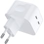 Зарядний пристрій Choetech Wall Charger 2хUSB-C 35W White (Q5008): Кабель в комплекті Відсутнє