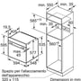 Духова шафа електрична Bosch HBG7741B1: Розміри 59.4х59.5х54.8 см