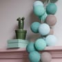 Гирлянда Cotton ball lights на 10 шаров 2,7м, Mint: Применение Для дома