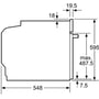 Духова шафа електрична Bosch HBG7341W1: Розміри 59 x 59.5 x 54.8 см