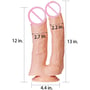 Подвійний фалоімітатор LoveToy Realistic Mega Double Dildo 12": Наявність вібрації  Нет