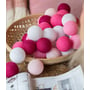 Гірлянда Cotton ball lights на 10 куль 2,7м, Pink: Кількість ламп 10