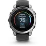 Смарт-часы Garmin Fenix E 47mm Stainless Steel with Black Silicone Band (010-03025-00): Особенности Большой экран, Тактические, Термометр, Компас, Барометр, Бесконтактная оплата, Влагозащищенные