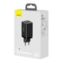 Зарядний пристрій Baseus Wall Charger GaN3 Pro 2xUSB-C+USB 65W з USB-C Cable Black (CCGP050101): Кількість USB-портів 3