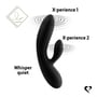 Гнучкий вібратор кролик з двома моторами FeelzToys Lea Rabbit Vibrator Black: Довжина, см 12