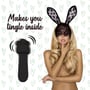 Мини-вибратор FeelzToys Mister Bunny Black с двумя насадками: Тип управления Кнопочное