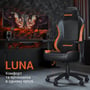 Ігрове крісло Anda Seat Luna Color Size L Black/Orange PVC фото 12