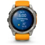 Смарт-часы Garmin Fenix 8 AMOLED 51mm Sapphire Titanium with Spark Orange/Graphite Silicone Band (010-02905-11): Фитнес-функции Альтиметр, GPS-модуль, Пульсометр, Пульсоксиметр, Шагомер, Подсчет калорий