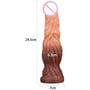 Фалоімітатор LoveToy Dual-Layered Silicone Cock 9.5" Brown фото 6