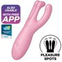 Клиторальный смарт вибратор Satisfyer Threesome 4 Pink с тремя пальчиками: Назначение Клиторальные