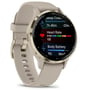 Смарт-часы Garmin Venu 3S Soft Gold Stainless Steel Bezel with French Grey Case and Silicone Band (010-02785-02): Материал ремешка Кожа