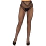 Колготки Leg Avenue Crotchless Net Tights with Heart Backseam Black One Size: Вид Колготки