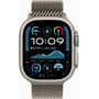 Apple Watch Ultra 2 GPS + Cellular 49mm Natural Titanium Case with Natural Titanium Milanese Loop - Small (MX4M3): Экран OLED LTPO2 (яркость до 3000 нит) с технологиями Always-On Retina / 410х502 пикселей