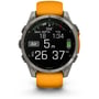 Смарт-годинник Garmin Fenix 8 AMOLED 47mm Sapphire Titanium з Spark Orange/Graphite Silicone Band (010-02904-11): Дисплей 1.4" AMOLED (454x454) / Corning Gorilla Glass