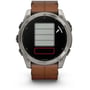 Смарт-годинник Garmin Fenix 8 AMOLED 51mm Sapphire Carbon Grey DLC з Chestnut Leather Band (010-02905-40): Дисплей 1.4" AMOLED (454x454) / Corning Gorilla Glass