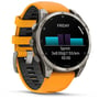 Смарт-годинник Garmin Fenix 8 AMOLED 47mm Sapphire Titanium з Spark Orange/Graphite Silicone Band (010-02904-11): Особливості Функция звонка, Динамик (громкая связь), Встроенный микрофон, Тактические, Термометр, Барометр, Компас, Фонарик, Металлический корпус, С сапфировым стеклом, Влагозащищенные, Большой экран, Бесконтактн