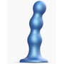 Насадка для страпона Strap-On-Me Dildo Plug Balls Blue Metallic XXL