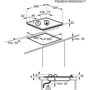Варильна поверхня газова Electrolux EGS6436WW: Розташування панелі спереду