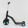 Самокат детский 3в1 Best Scooter с PU колёсами (свет+музыка) -Turquoise (80457): Конструкция рамы складная