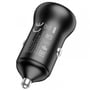 Зарядний пристрій Hoco Car Charger USB+USB-C NZ5 PD+QC 5A 30W Black: Кількість USB-портів 2