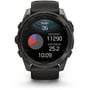 Смарт-годинник Garmin Fenix 8 AMOLED 51mm Sapphire Carbon Grey DLC with Black/Pebble Grey Silicone Band (010-02905-21): Особливості Функция звонка, Динамик (громкая связь), Встроенный микрофон, Тактические, Термометр, Барометр, Компас, Фонарик, Металлический корпус, С сапфировым стеклом, Влагозащищенные, Большой экран, Бесконтактн