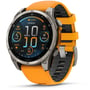 Смарт-годинник Garmin Fenix 8 AMOLED 47mm Sapphire Titanium з Spark Orange/Graphite Silicone Band (010-02904-11)