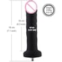 Силиконовый фаллоимитатор для секс-машин Hismith 7.1″ Anal Dildo Black: Длина проникновения, см 16