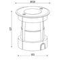 Светильник грунтовой Kloodi KDGL-SC120 GU10 ADJ HC фото 3