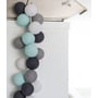 Гирлянда Cotton ball lights на 10 шаров 2,7м, Aqua-Grey: Количество ламп 10